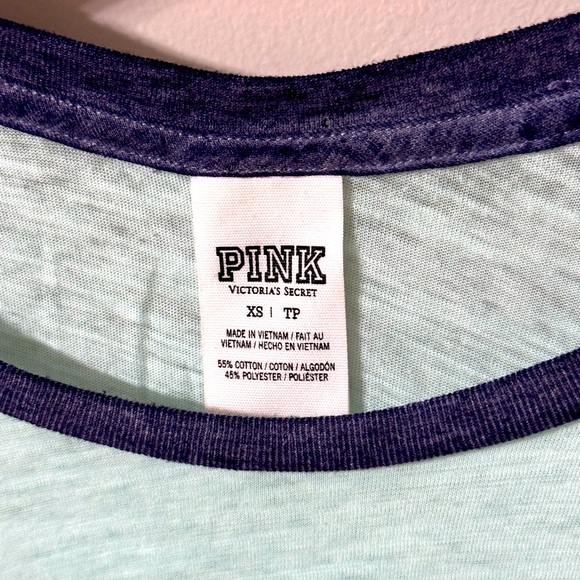 PINK Victorias Secret Raglan Tee size XS - Picture 4 of 5